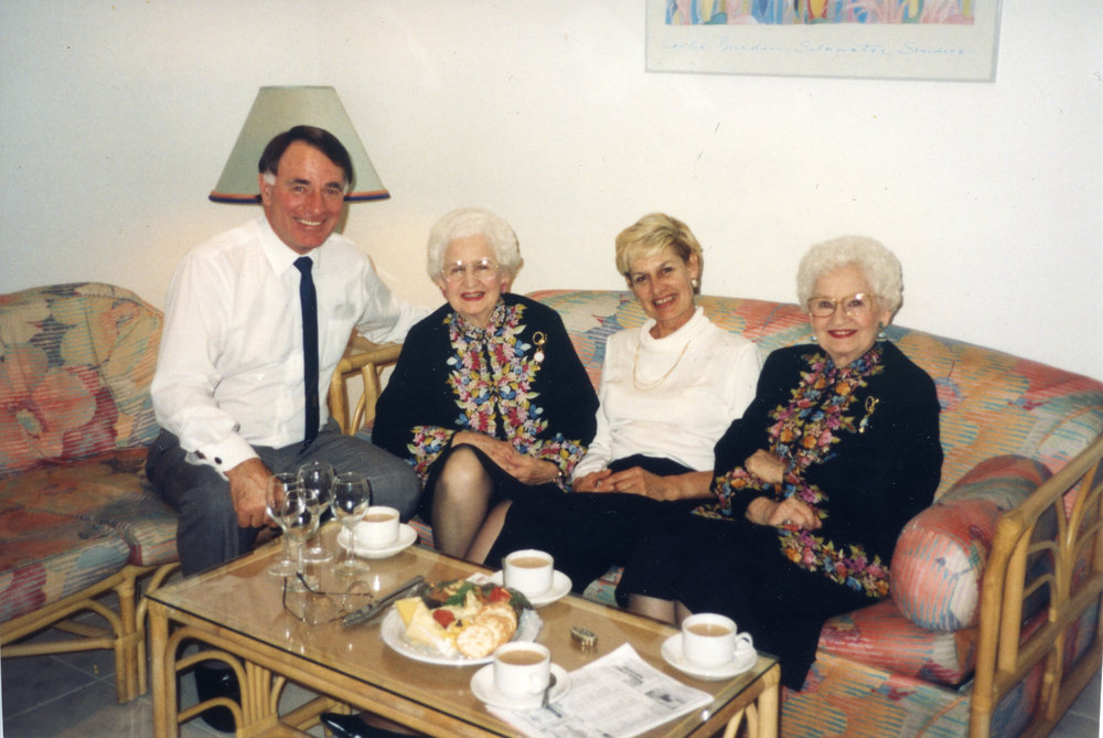 Birthday celebration for the Banana Twins Adelie and Toni at Aanuka Resort with Jeff and Diana Wright, 1995