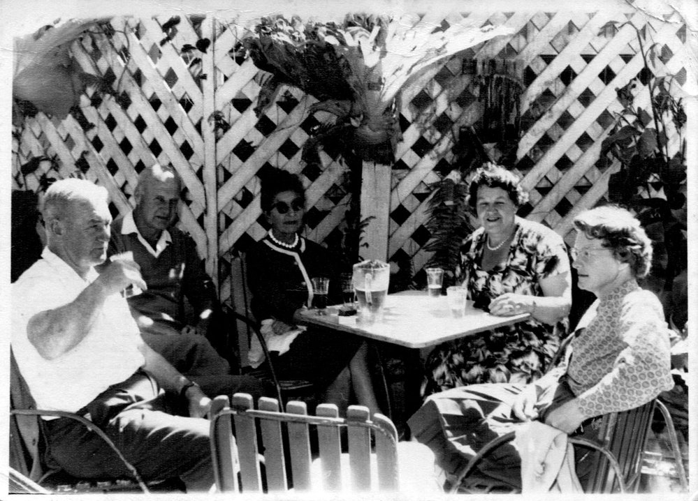 David and Betty Nicol with Bill and Suzanne Holloway and Mabel Fowler 