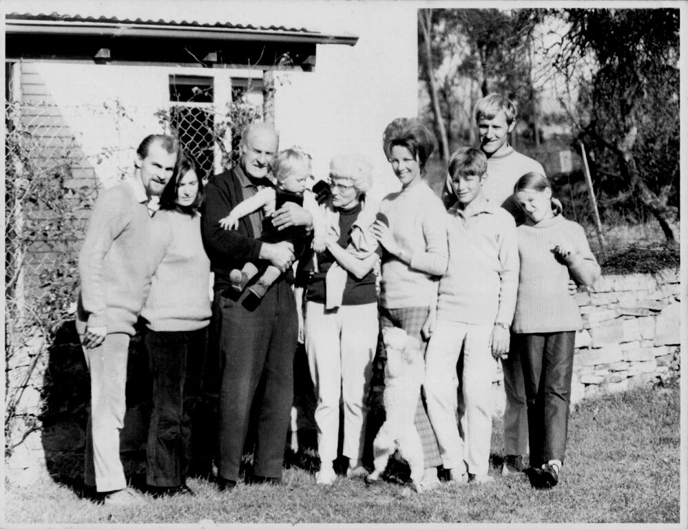 Nicol families at the family holiday home "Lochnagar", 1970s
