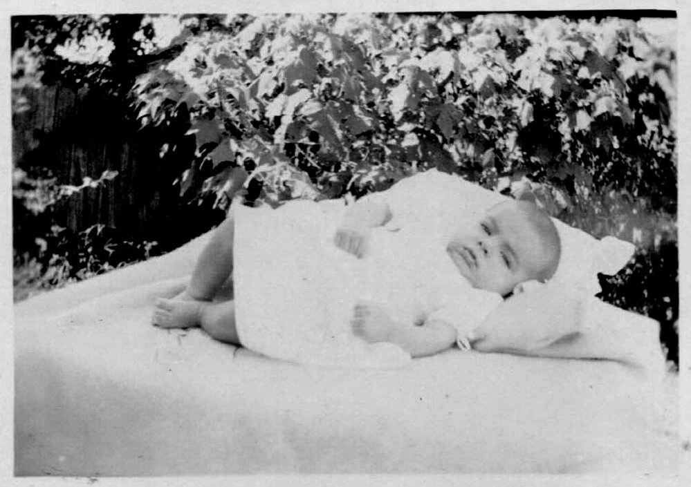 Baby Hugh Nicol at Solitary Street, 1943 