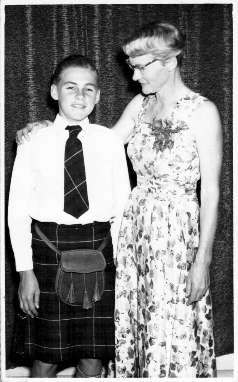 Hugh and Betty Nicol at the Scottish Ball, 1950s 