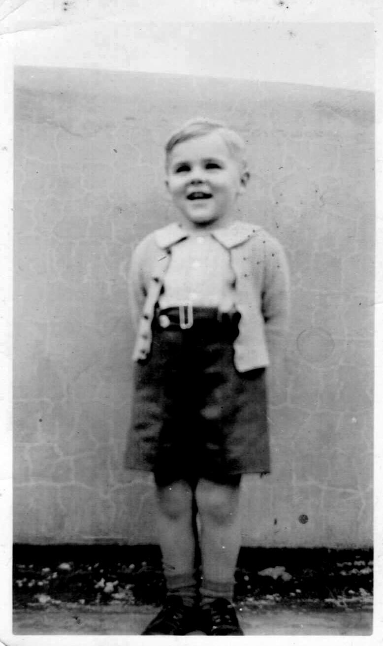 Birthday Boy Hugh Nicol at Ma and Pa Fowler's home, c.1945