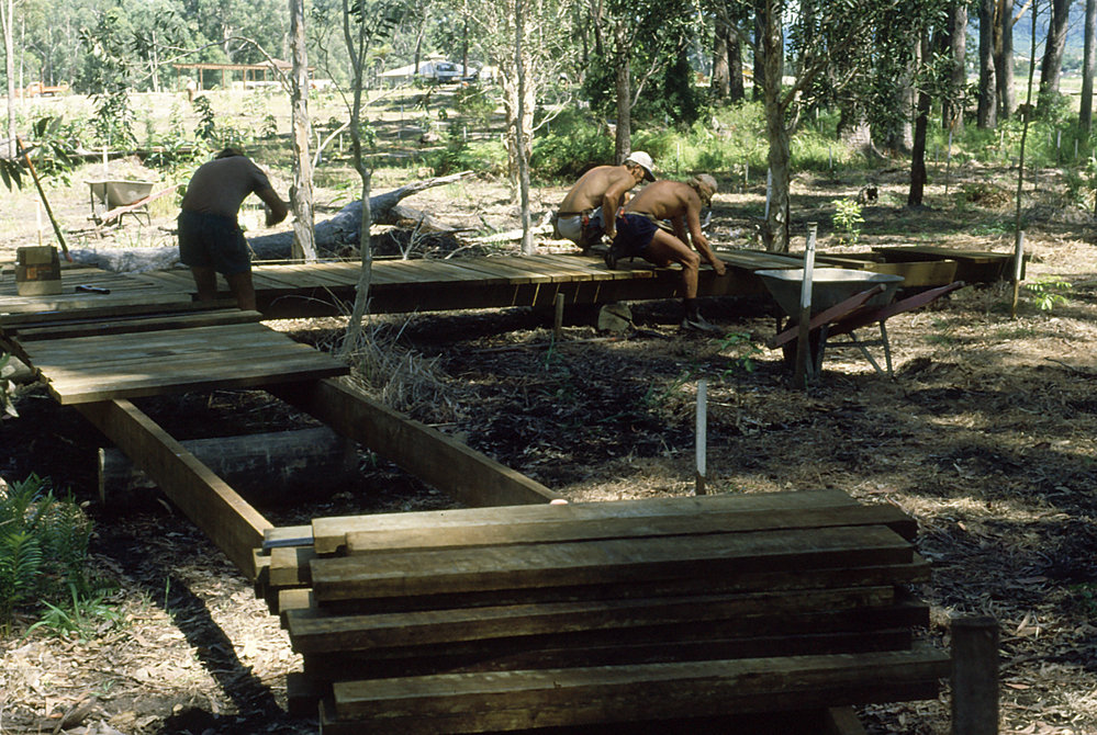 Building boardwalks in the North Coast Regional Botanic Garden
