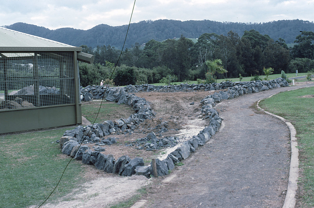 South African Protea bed construction in the North Coast Regional Botanic Garden