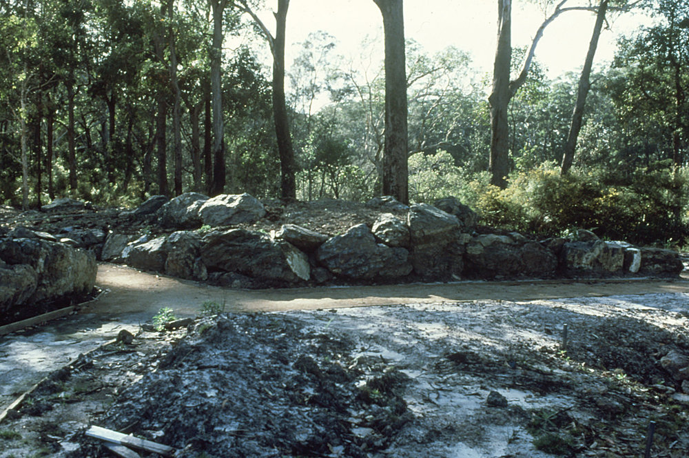Garden beds under construction in the public display area of the North Coast Regional Botanic Garden