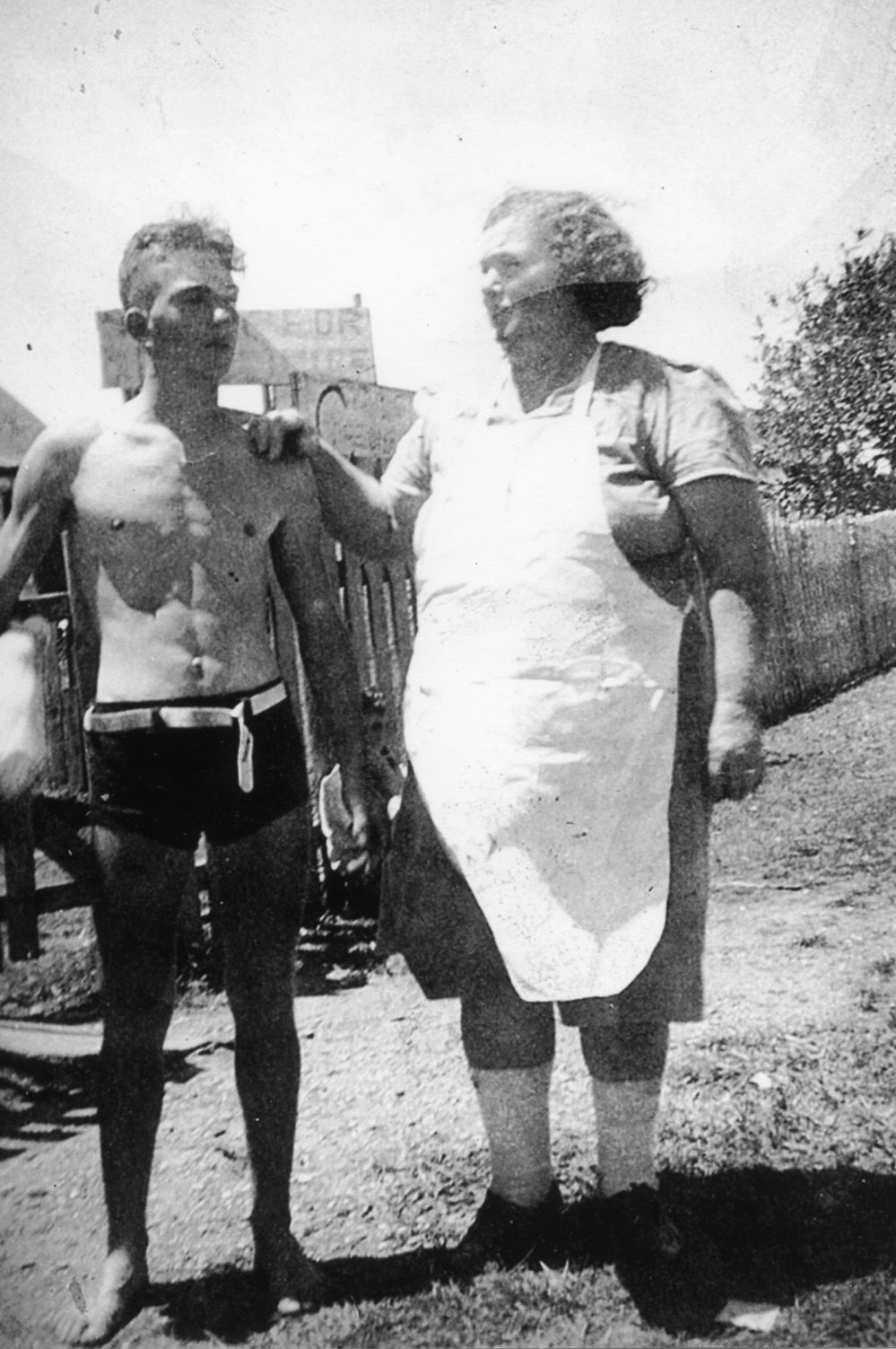 Mrs Anna Bailey with son Clarence