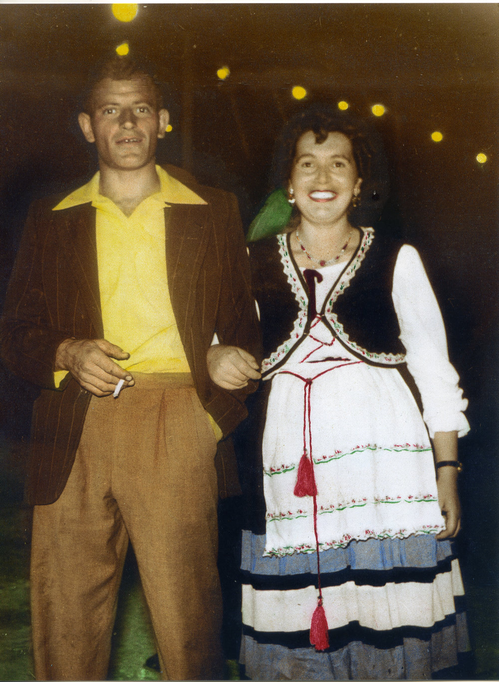 Emilio and Lina Pellizzaro at the first Italian Fiesta, 10 October 1954