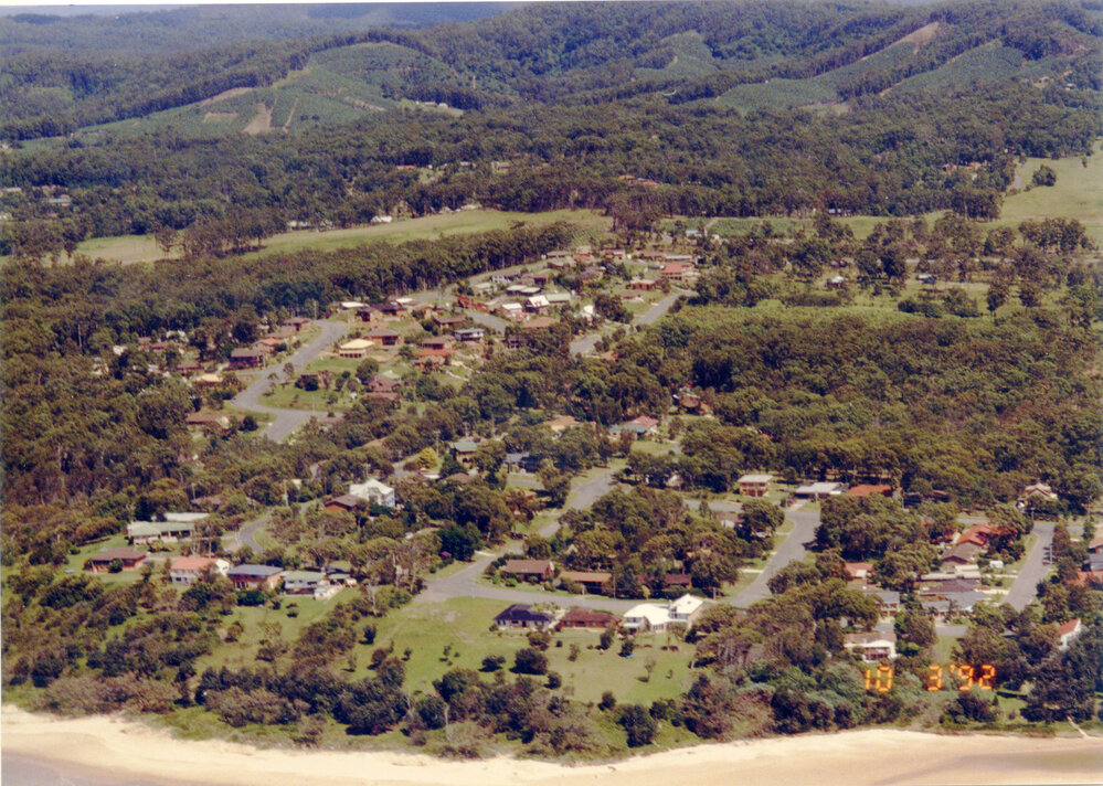 Aerial view of Safety Beach, 10 March 1992
