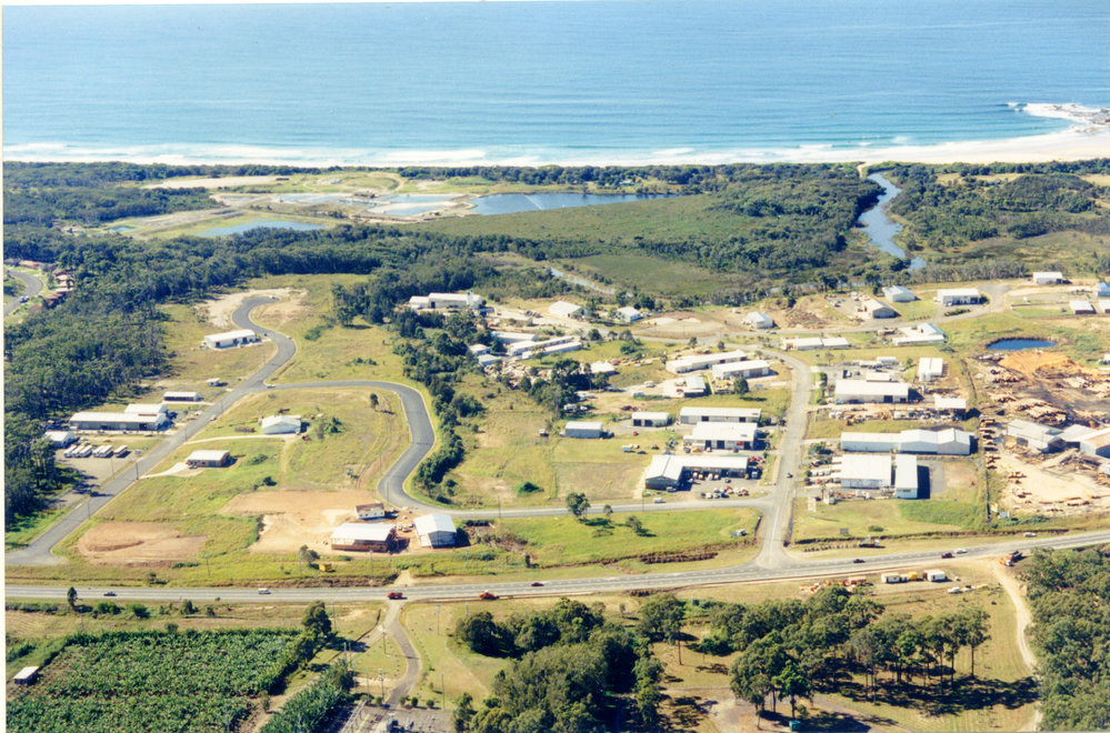 Aerial view of Woolgoolga industrial area, June 1994