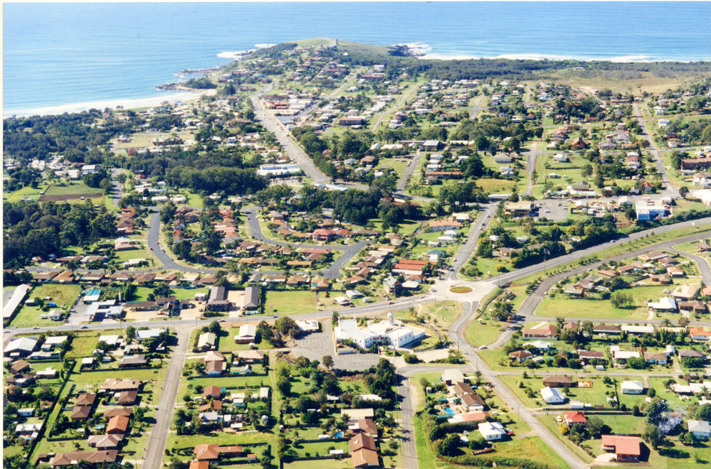 Aerial view of the Raj Mahal near the Pacific Highway roundabout, 1992 - 1994 