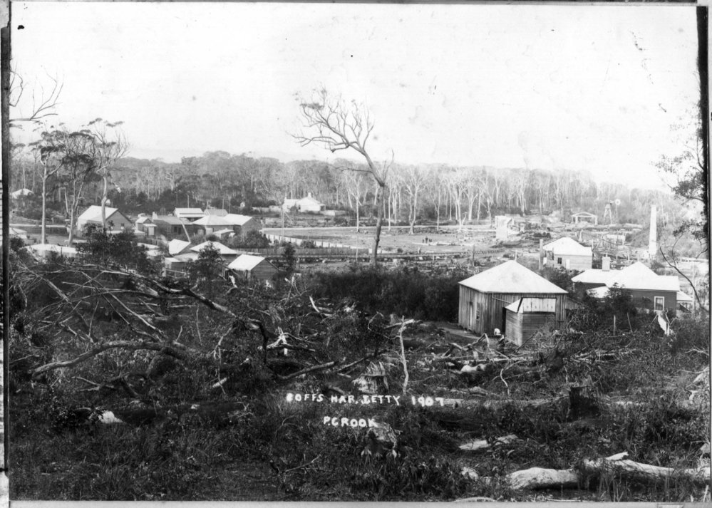 The earliest view of the Coffs Harbour Jetty area, 1907