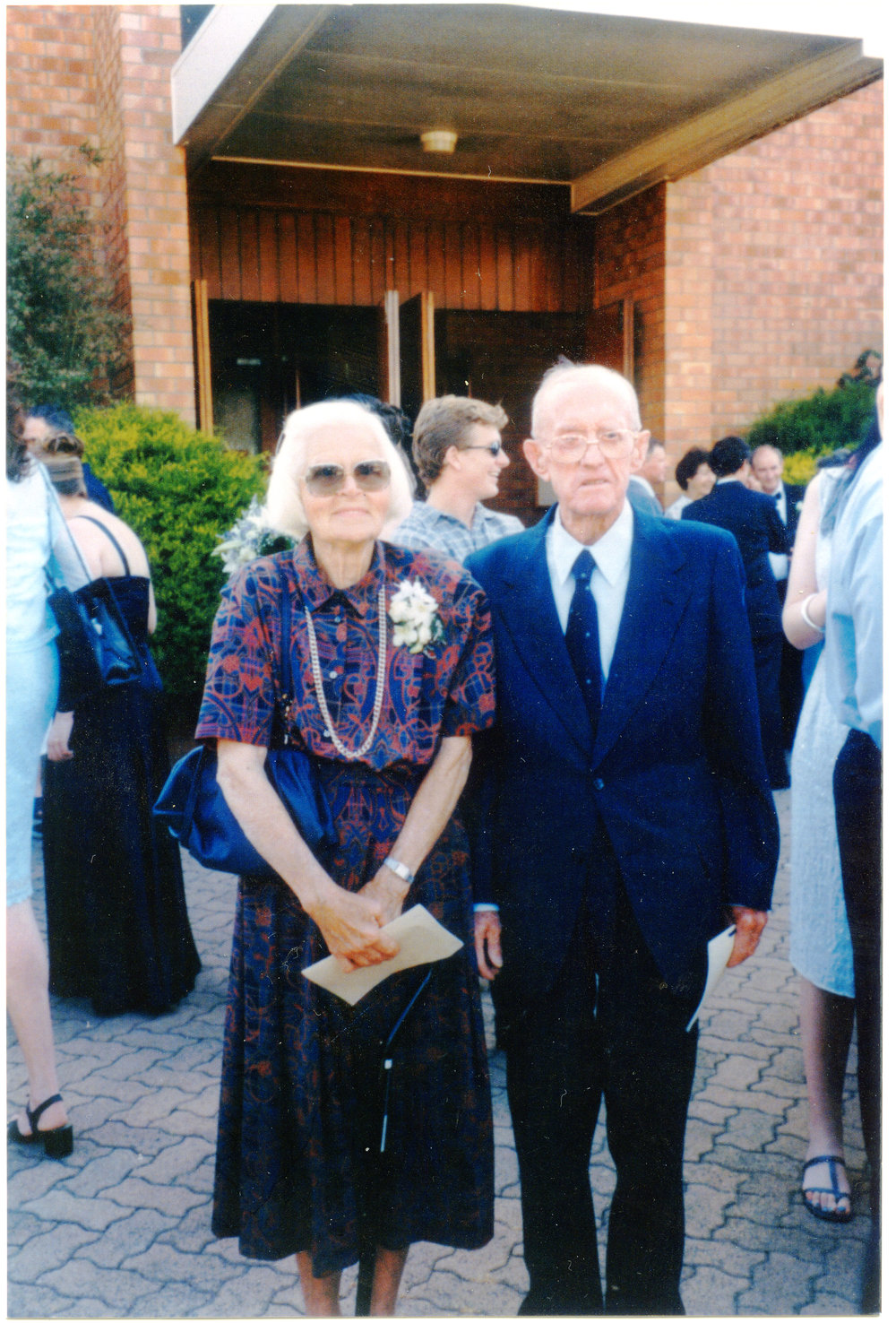 Beryl and Dudley Mulhearn of Ulong attending the Blessing of St Augustine's School extensions, 2001 
