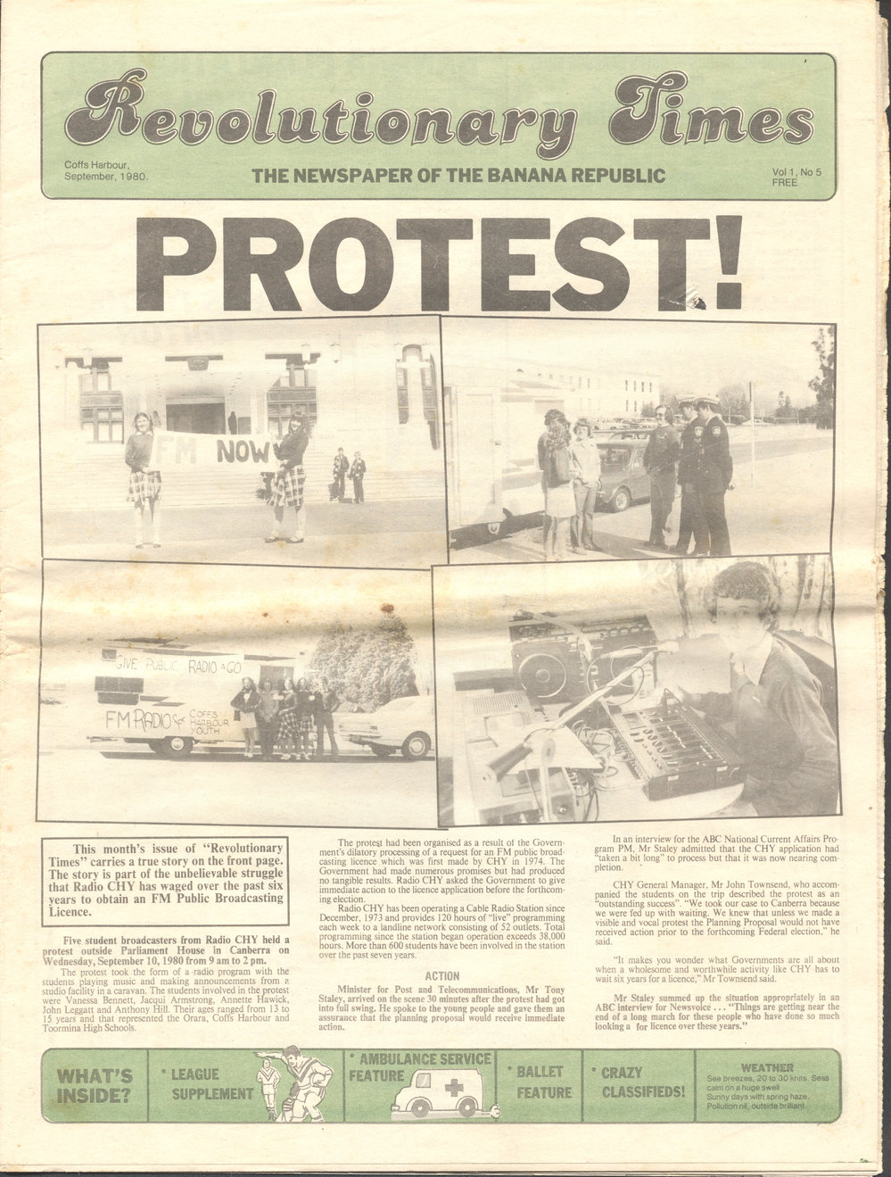 Revolutionary Times, September 1970, Vol. 1 No. 5