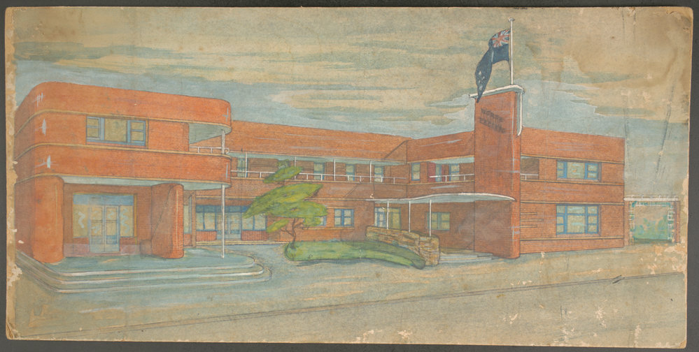 Final architectural plan, Plantation Hotel, 1953