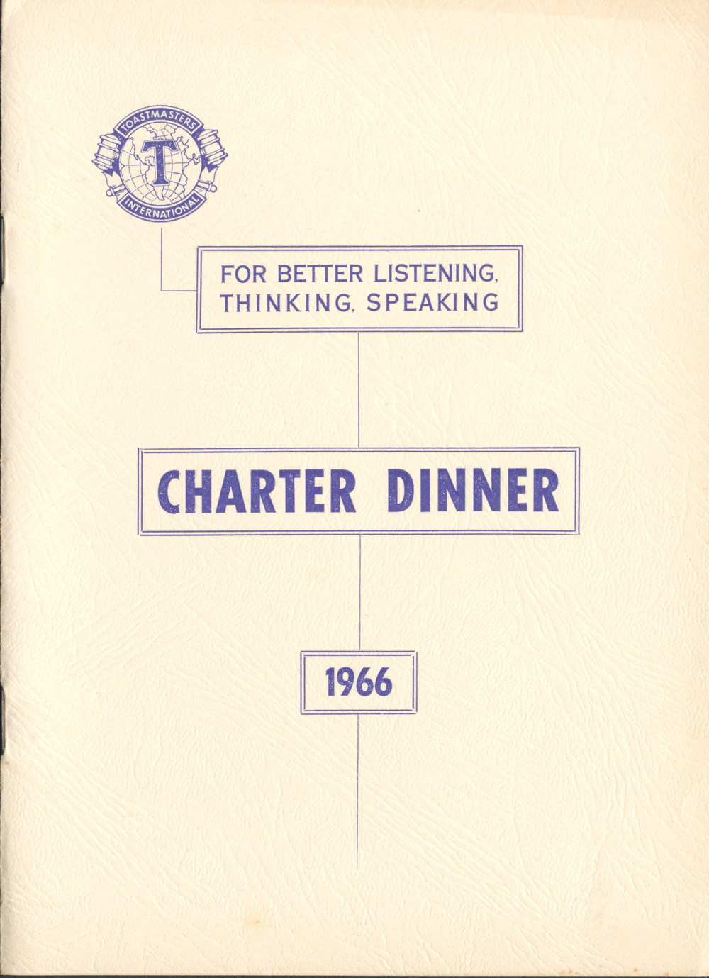 Toastmasters Dinner Program, Plantation Hotel, 1966