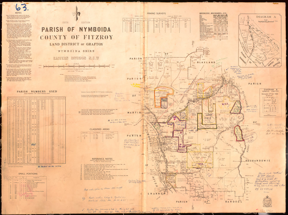 Map of Parish of Nymboida, 1961