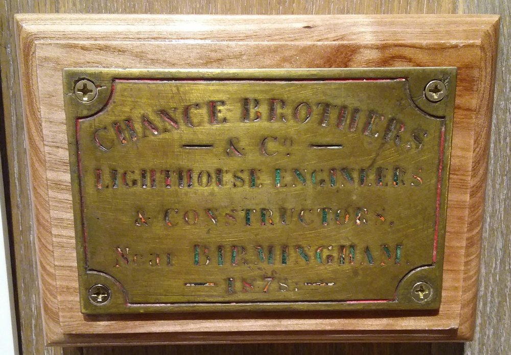 Plaque from South Solitary Island Lighthouse, 1879