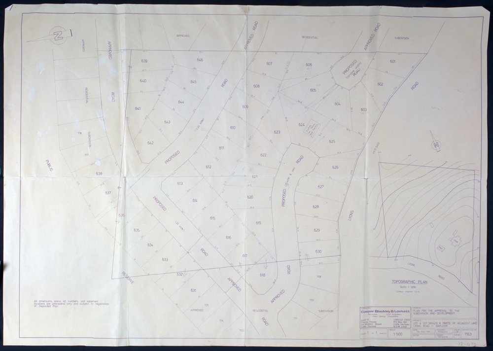 Plan for approval of subdivision and development, Bayldon, 1981