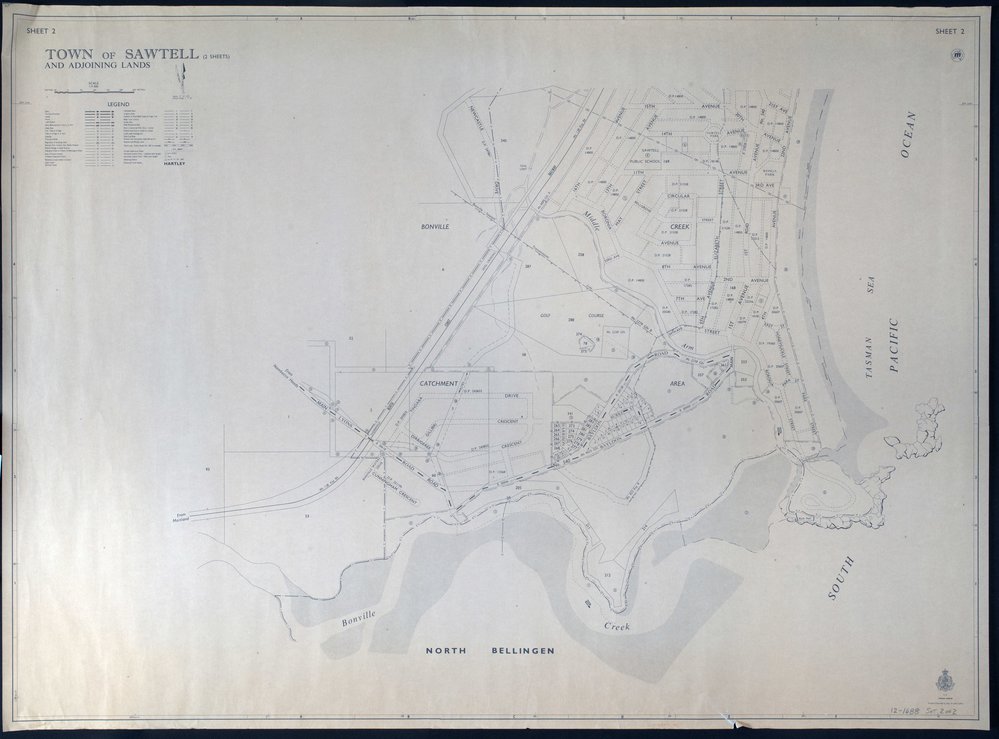 Map of Town of Sawtell, 1979