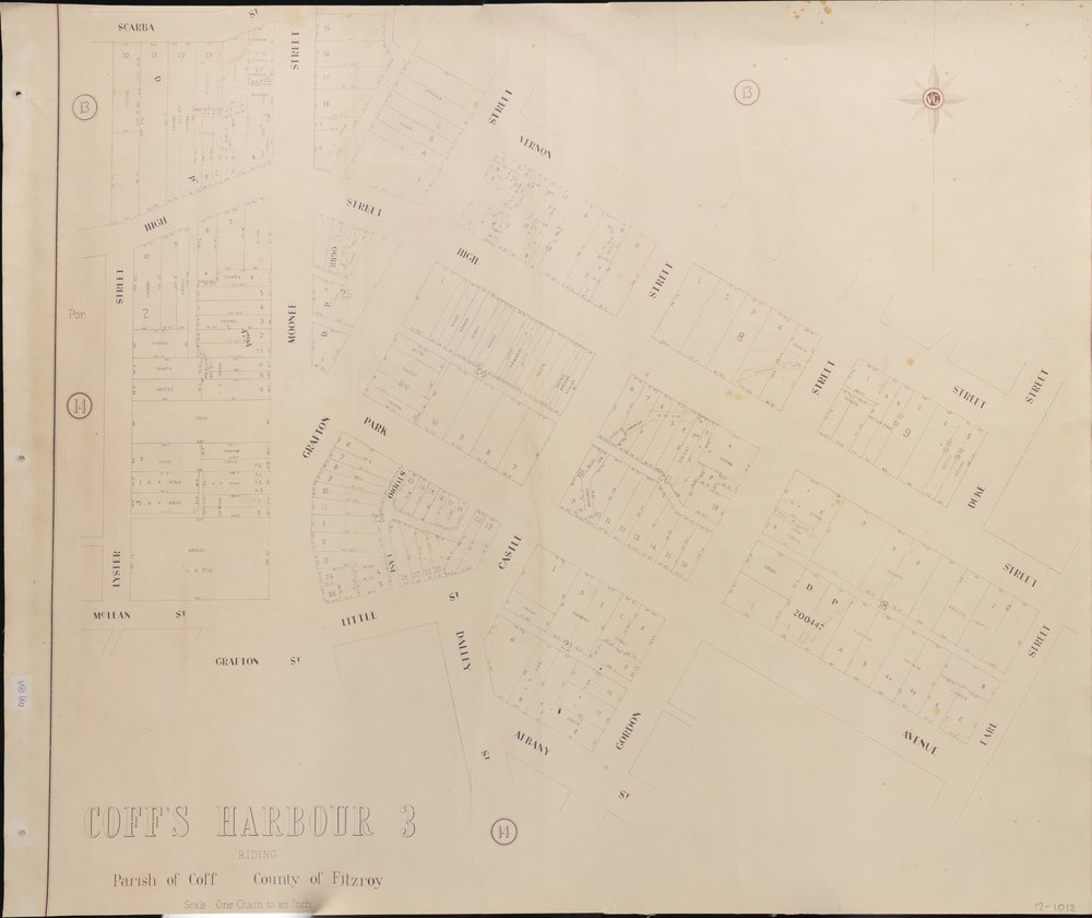 Coffs Harbour map, Part 3, 1958