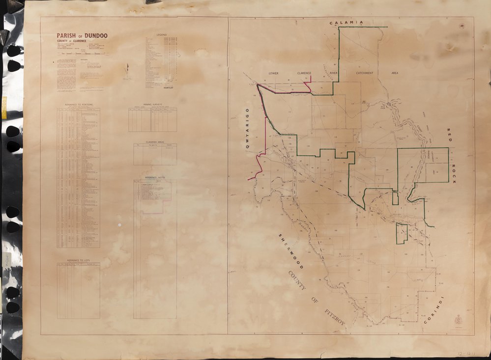 Map of Parish of Dundoo, 1980