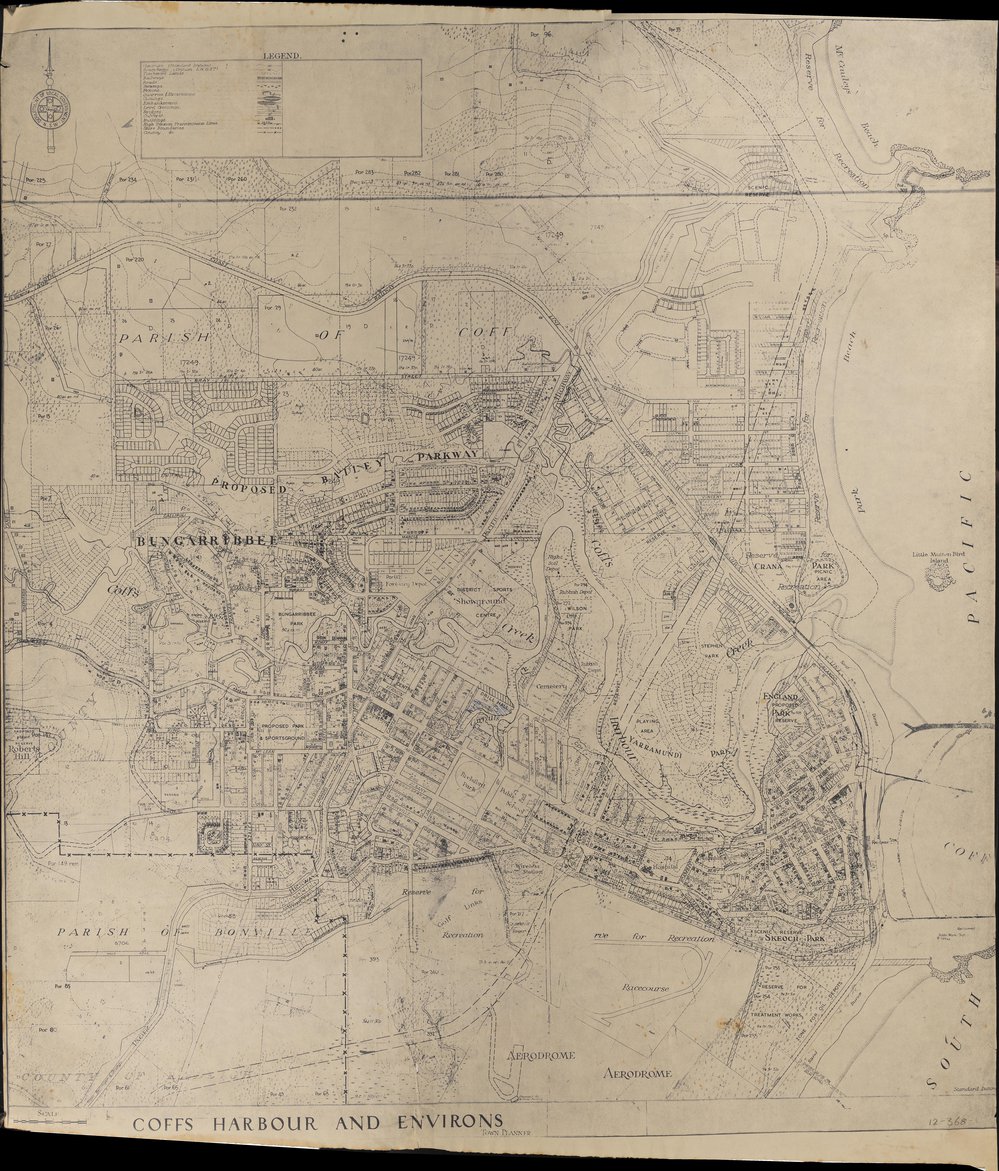 Map of Coffs Harbour and environs, 1951
