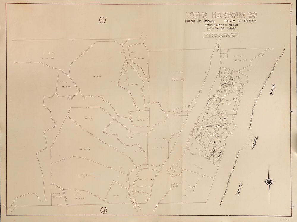 Map of Parish of Moonee, Locality of Kororo