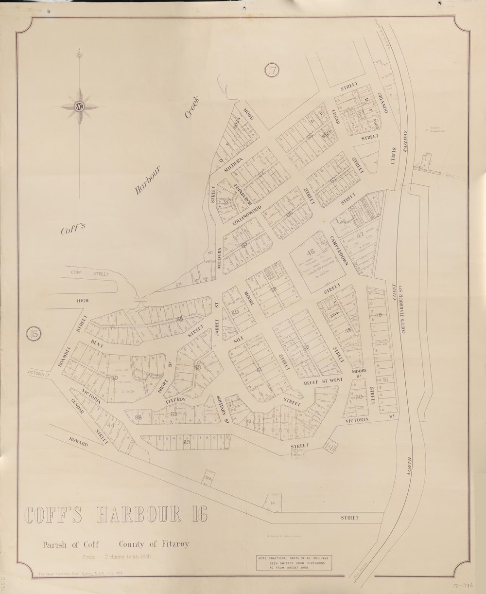 Map of Parish of Coff, 1958