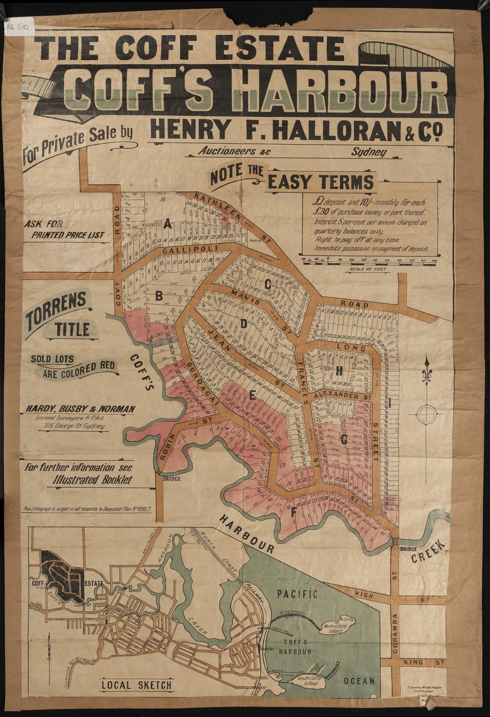 The Coff Estate, Coff's Harbour land sale poster