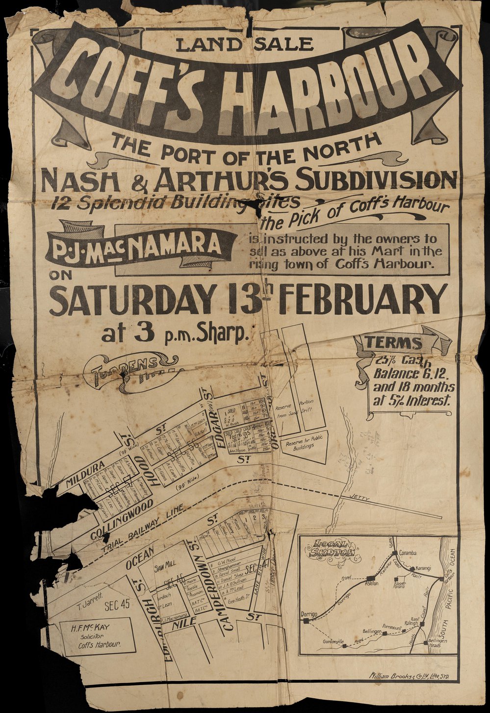 Coff's Harbour: The Port of the North land sale poster