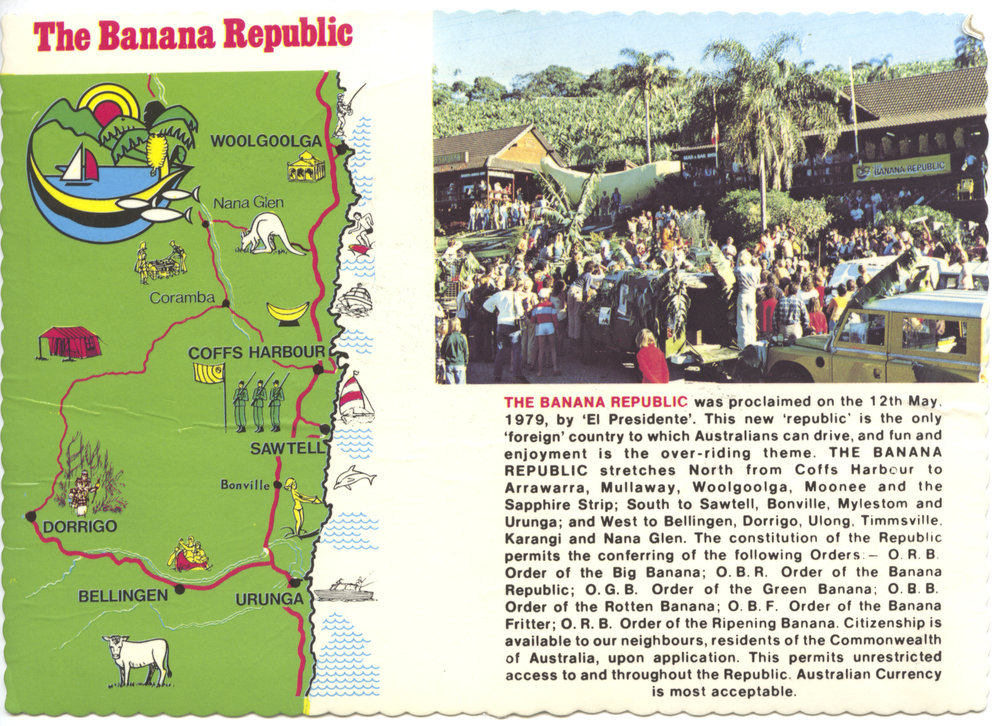 Banana Republic postcard, c. 1980s