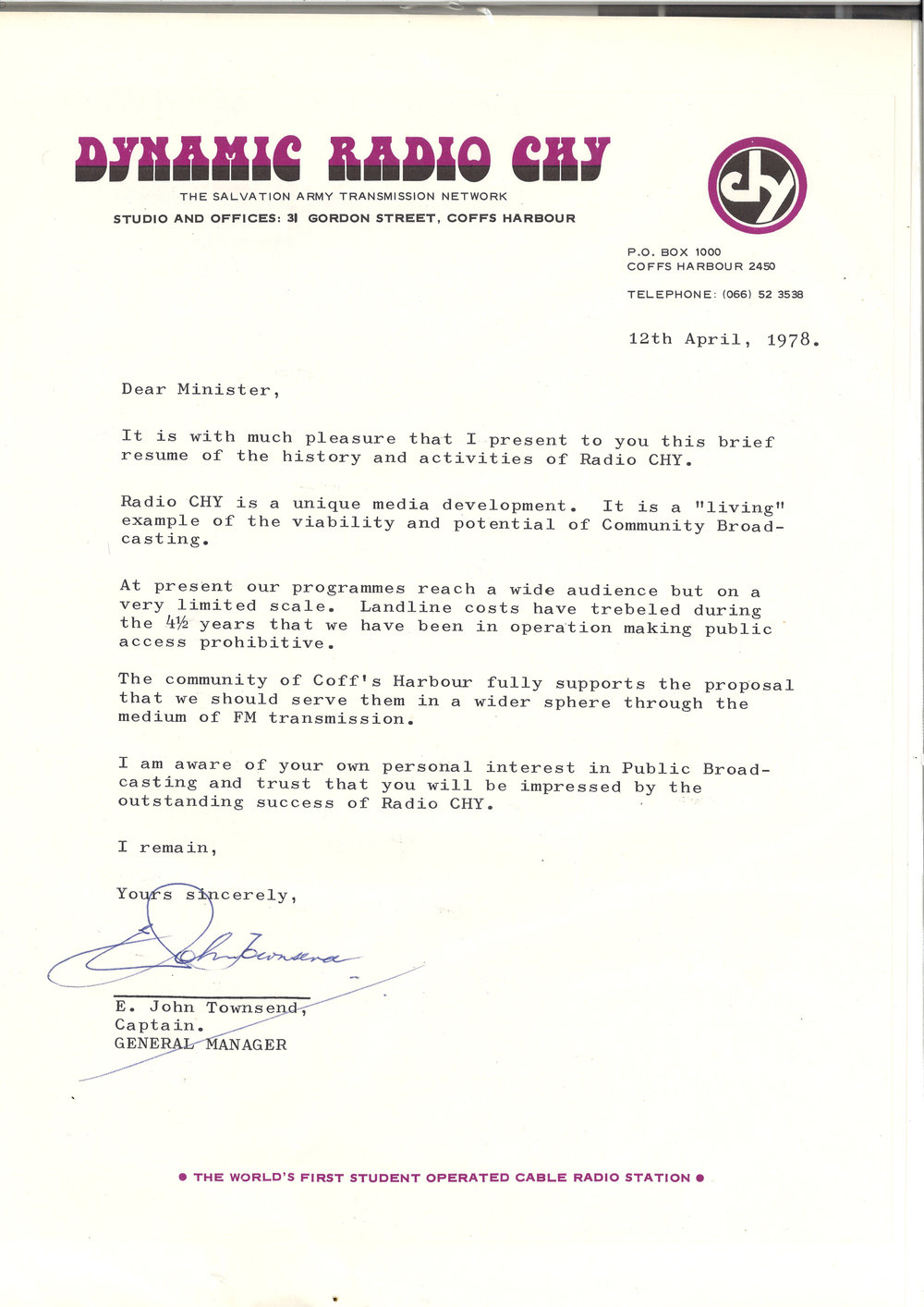 Dynamic Radio 2CHY - History