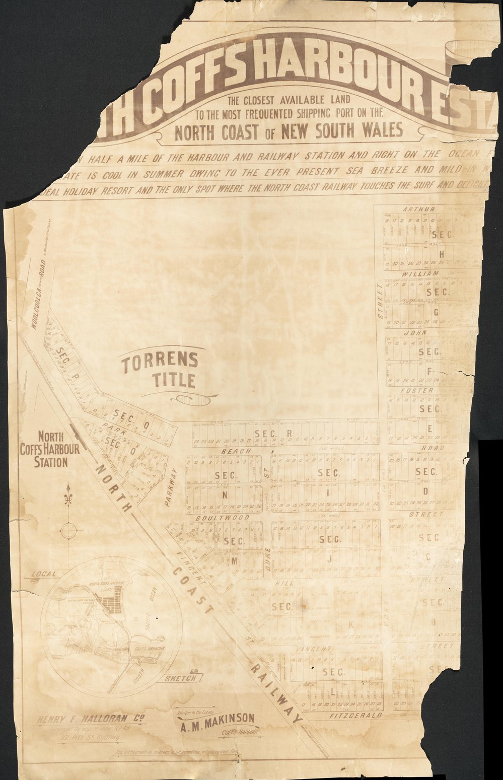 North Coffs Harbour Estate plan 