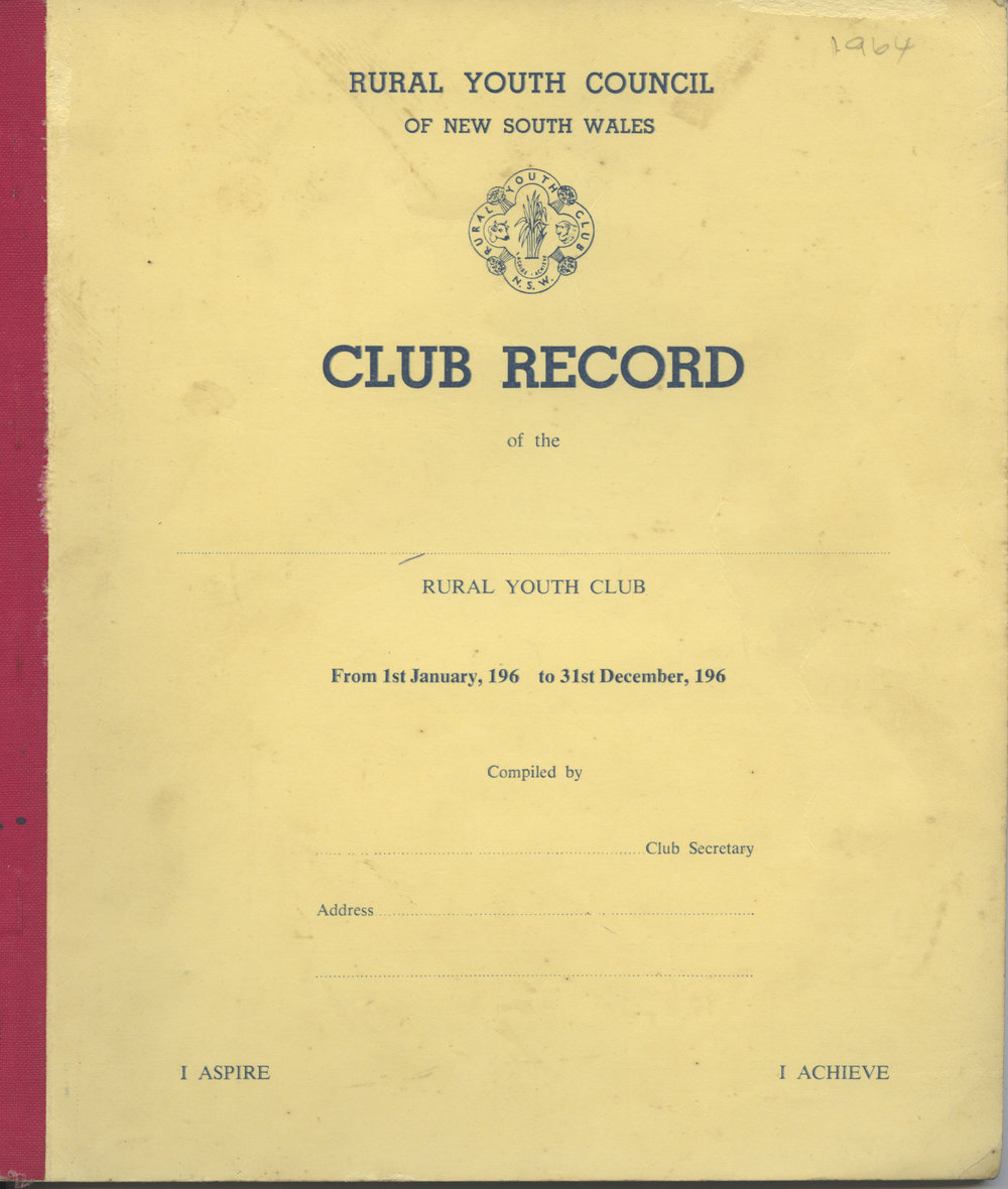 Club Record of Rural Youth Club, 1969