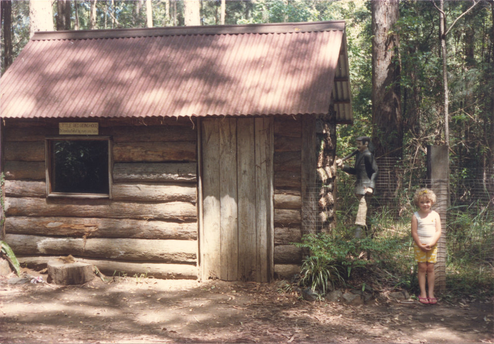 Little Red Riding Hood cabin, Storyland Gardens, mid-1980s