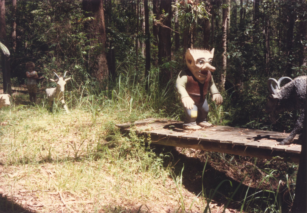 Three Billy Goats Gruff, Storyland Gardens, mid-1980s