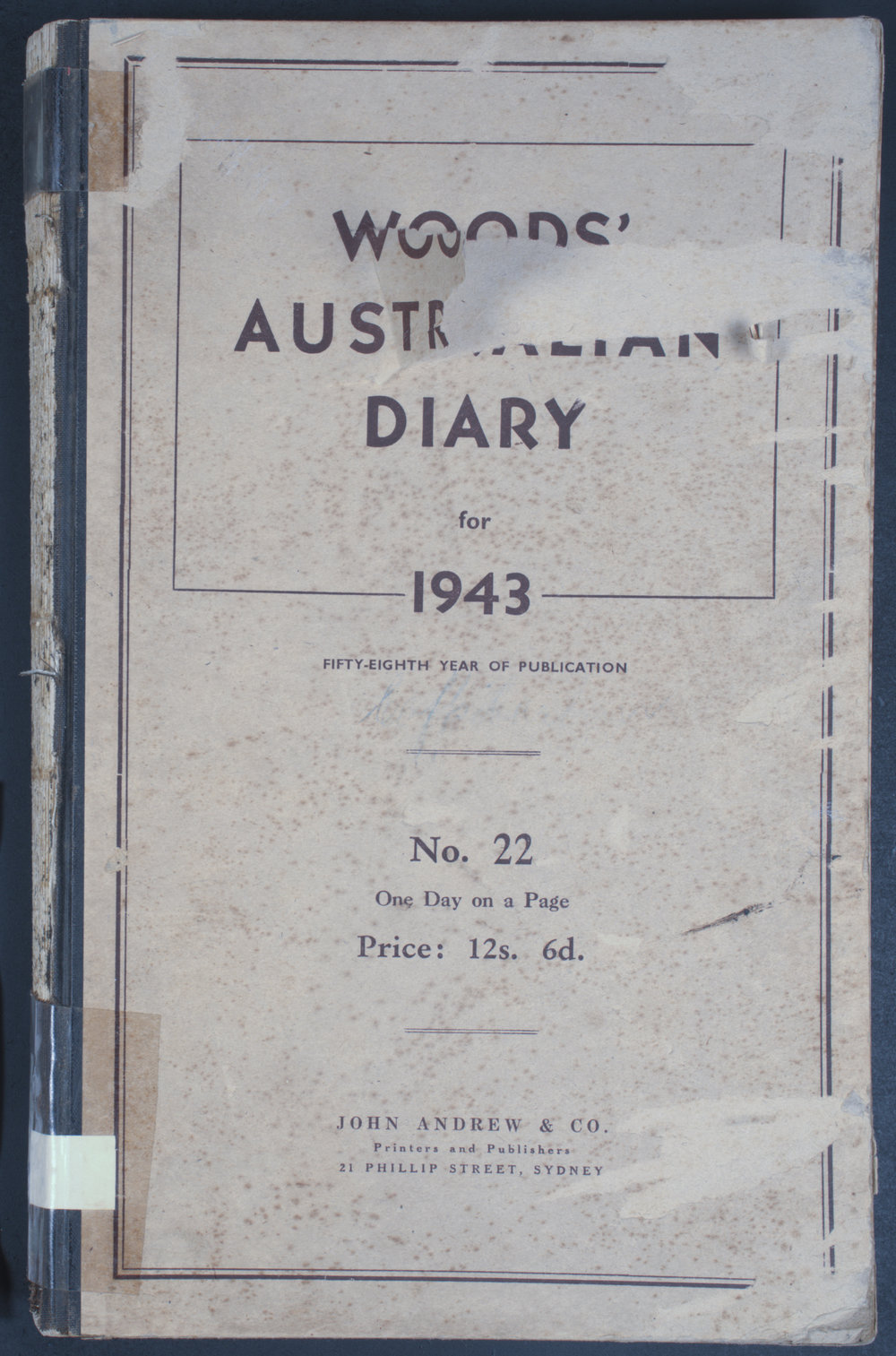 Shipping record for Coffs Harbour, 1943