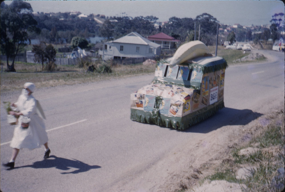Banana Growers Federation float, High Street, 1960