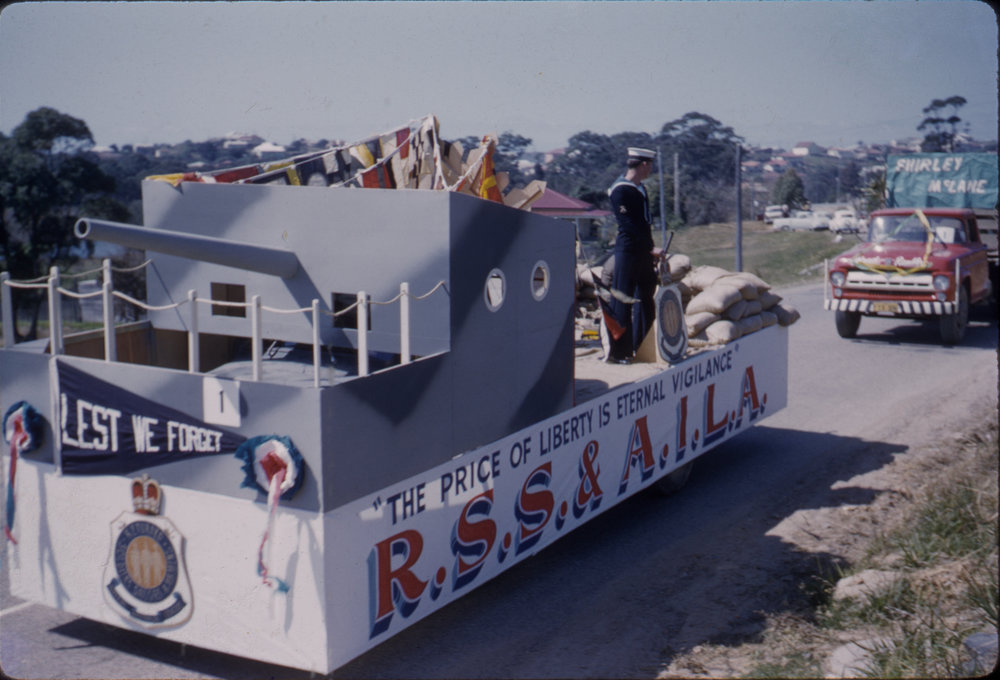 Returned Sailors', Soldiers' &amp; Airmens' Imperial League of Australia float, High Street, 1960