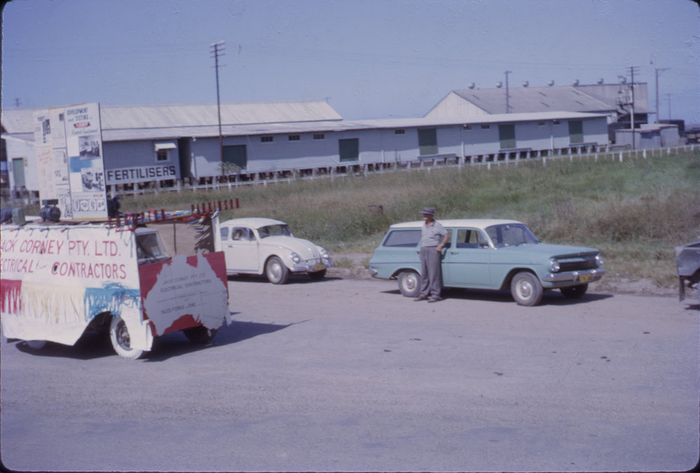 Jack Corney Electrical Contractors float, Coffs Jetty, 1964