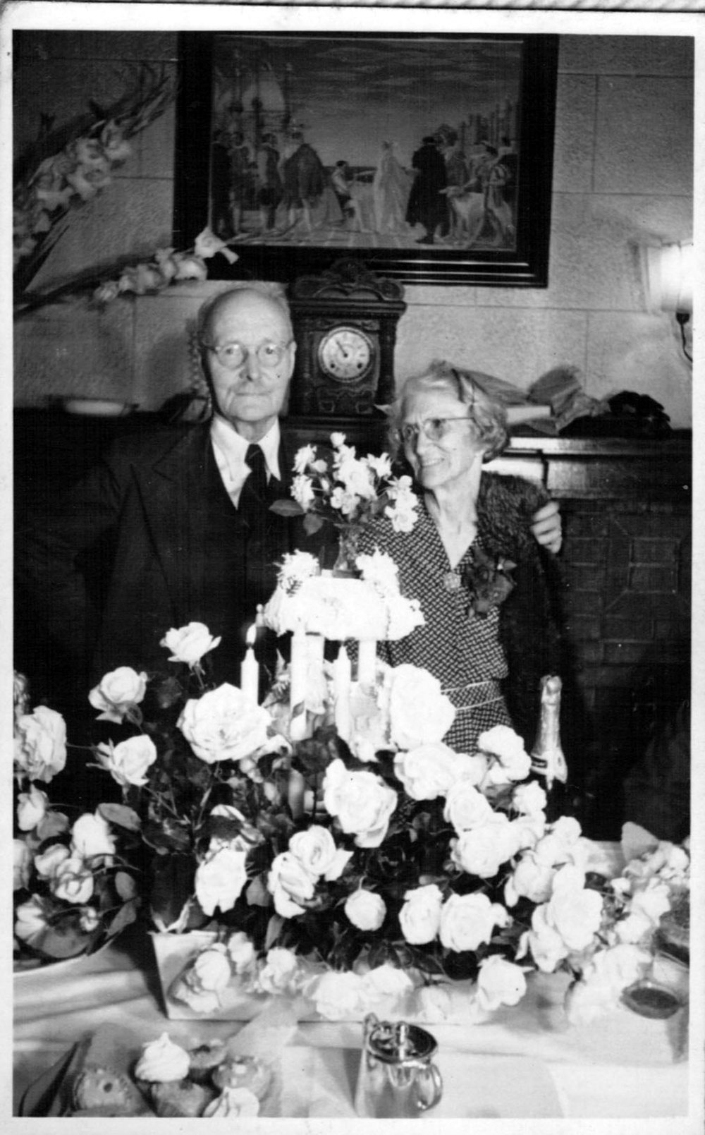Patrick and Barbara Fowler celebrating their Golden Wedding Anniversary, 4 December 1946