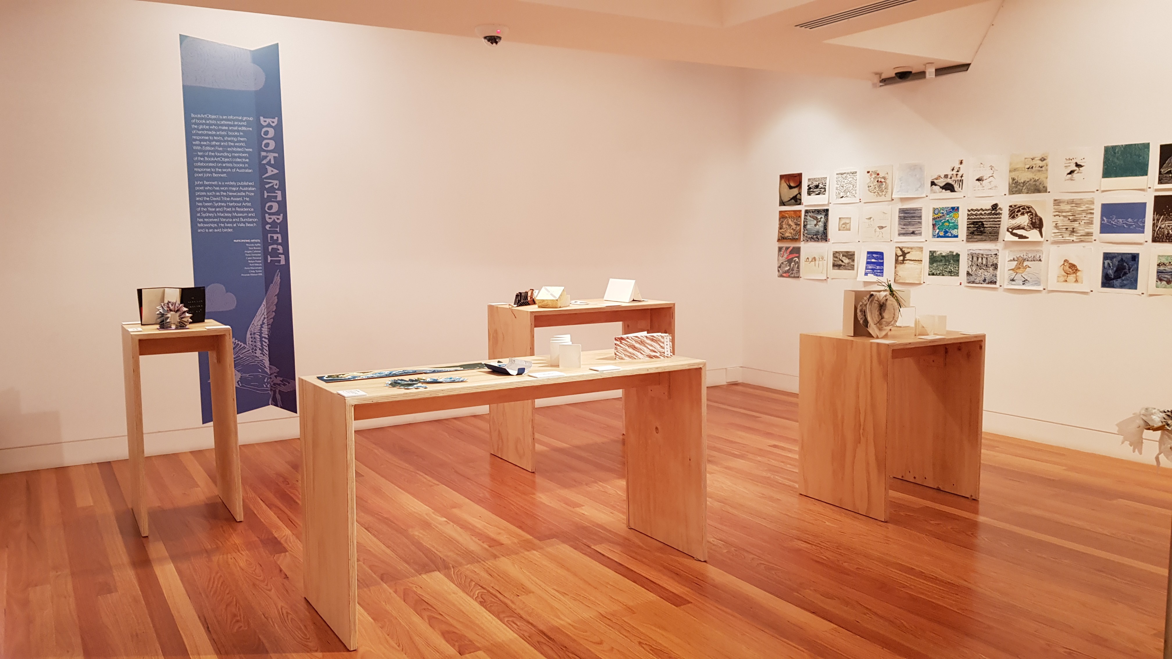 Displays of handmade artists' books from the BookArtObject project