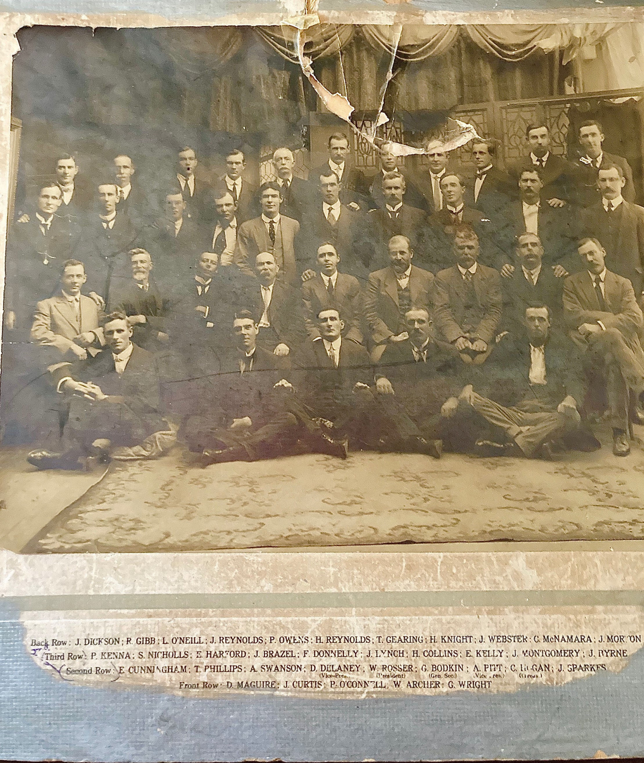 The Annual Conference of the Railway Workers’ & General Labourers’ Association on 4 January 1915 at the Trades Hall in Sydney.
Photographs courtesy of Cavell Farley. 