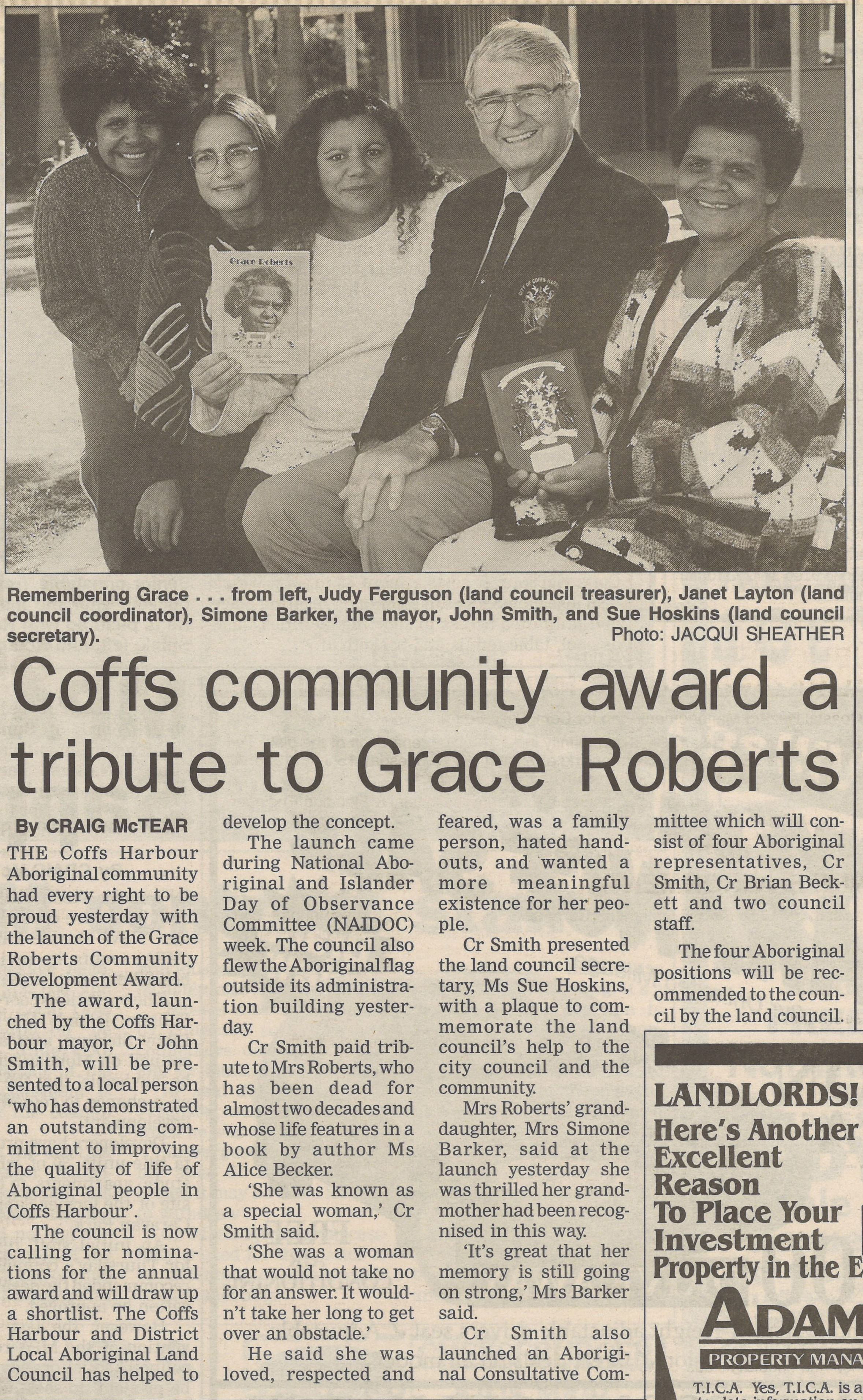 Coffs Harbour Advocate
11 July 1998, p.3