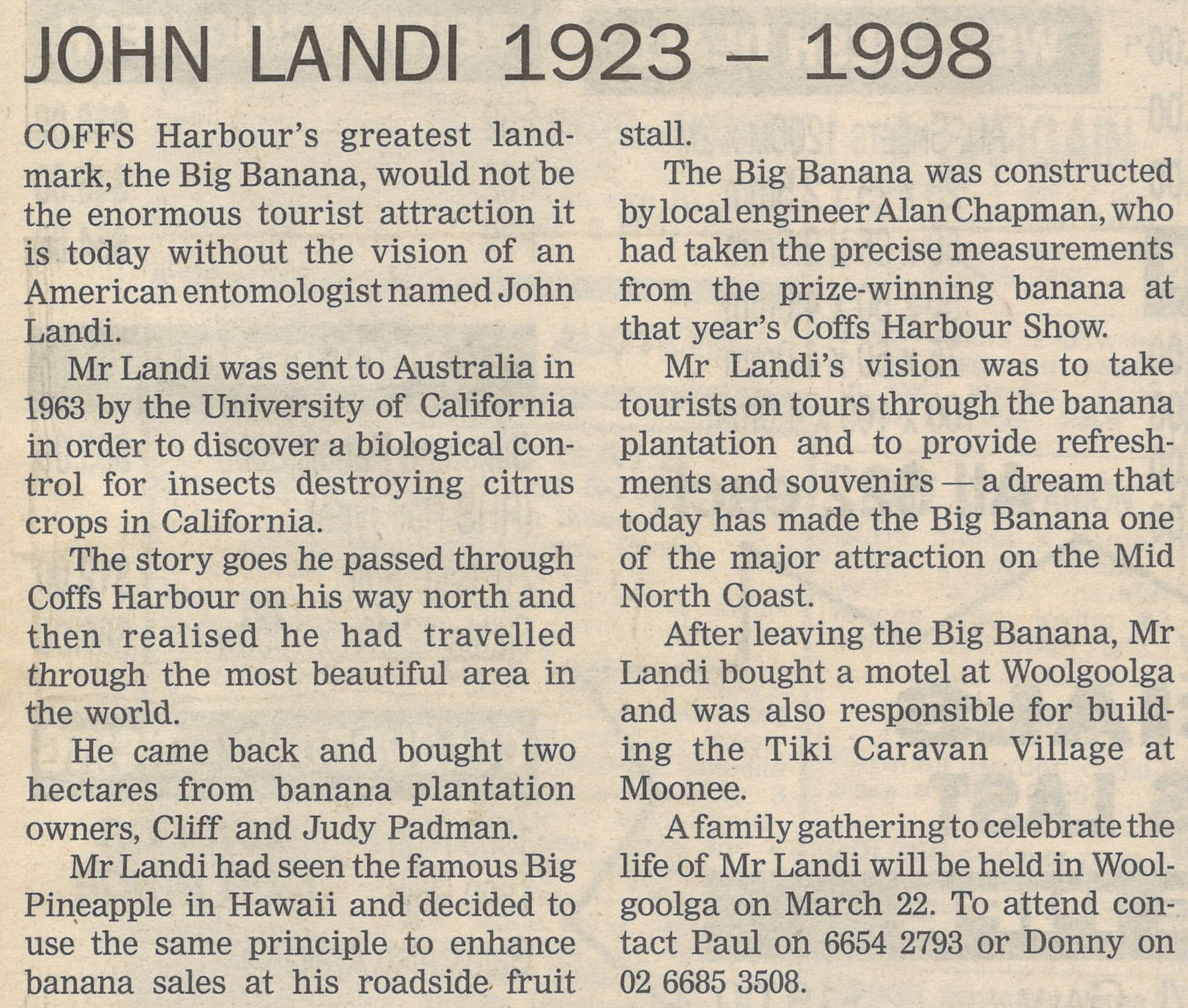 Coffs Harbour Advocate
14 March 1998, p.7