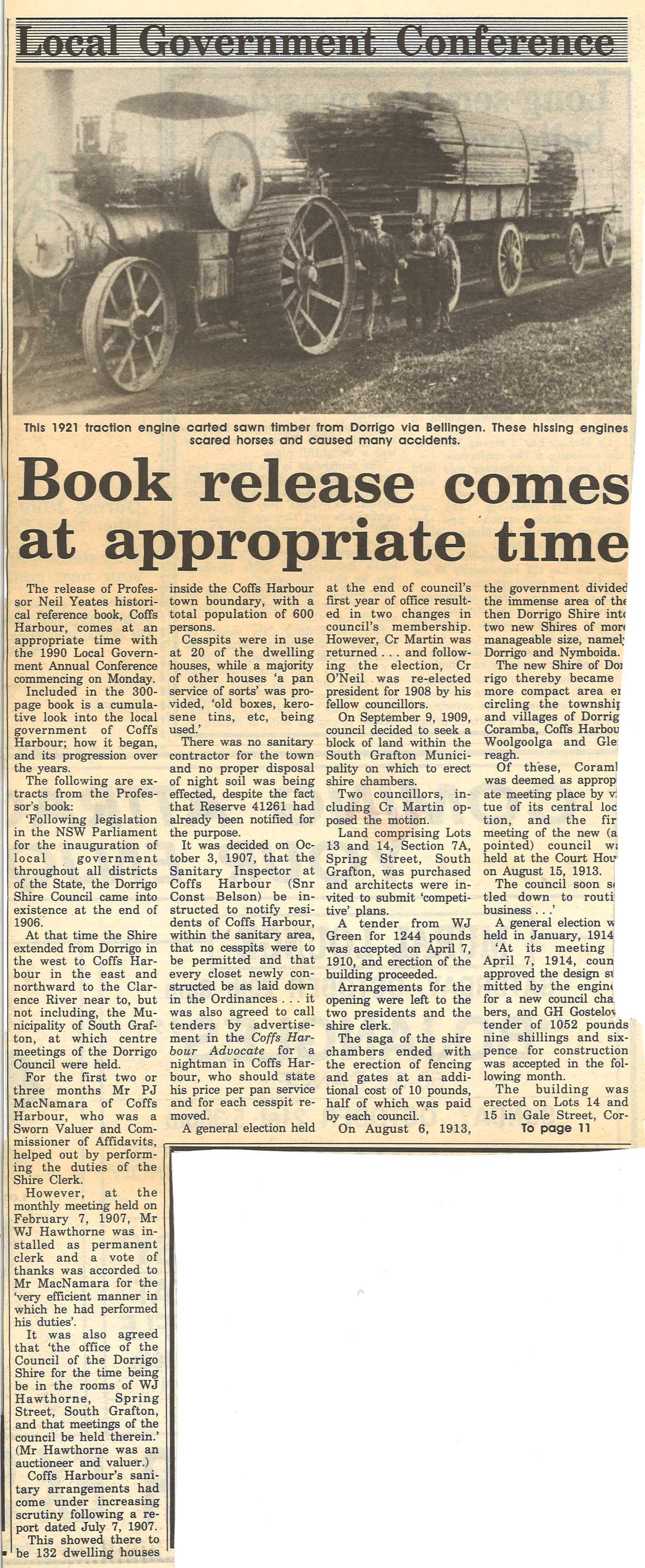 Book release comes at appropriate time, 1990