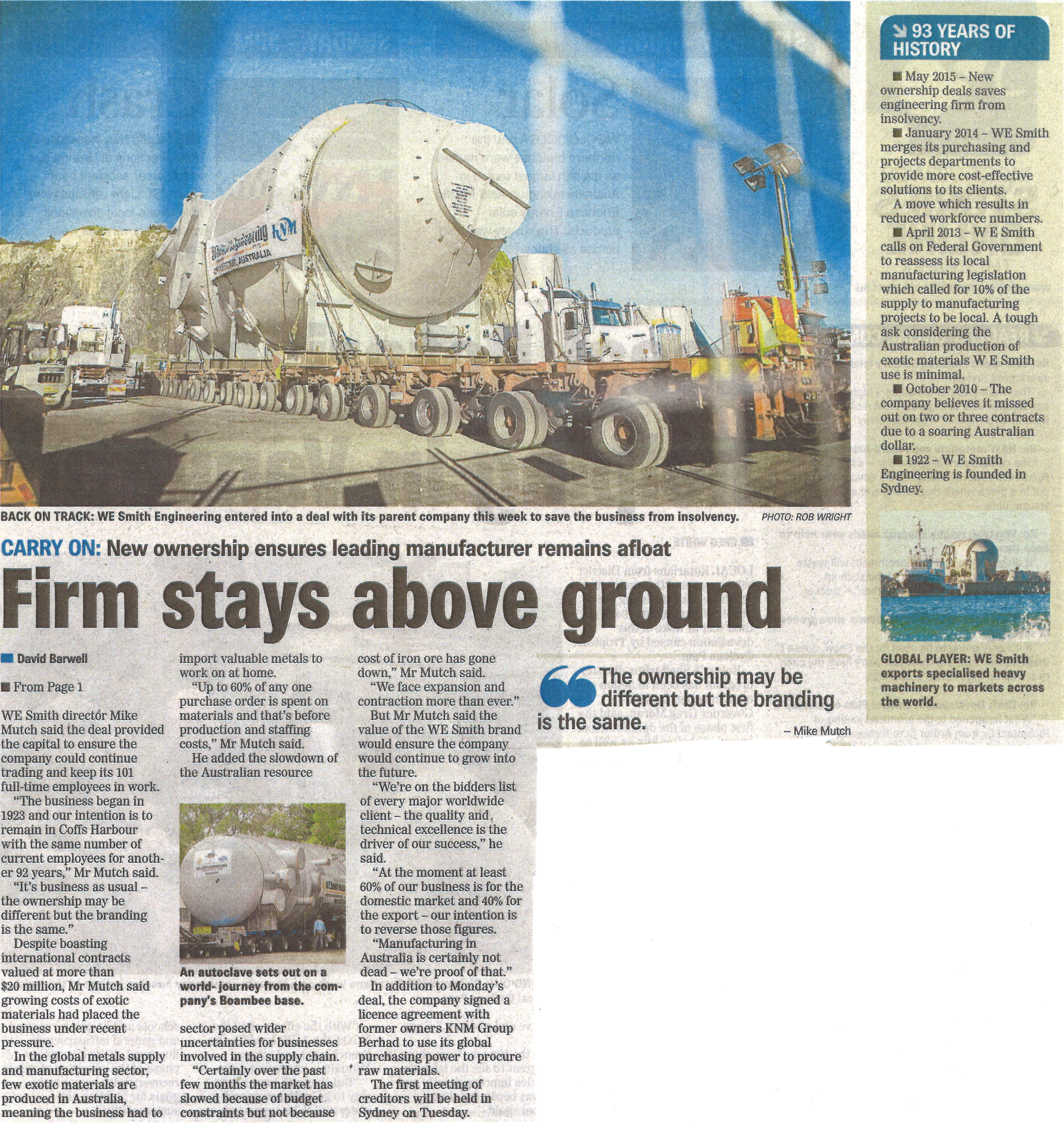 Coffs Coast Advocate
13 May 2015, p.7