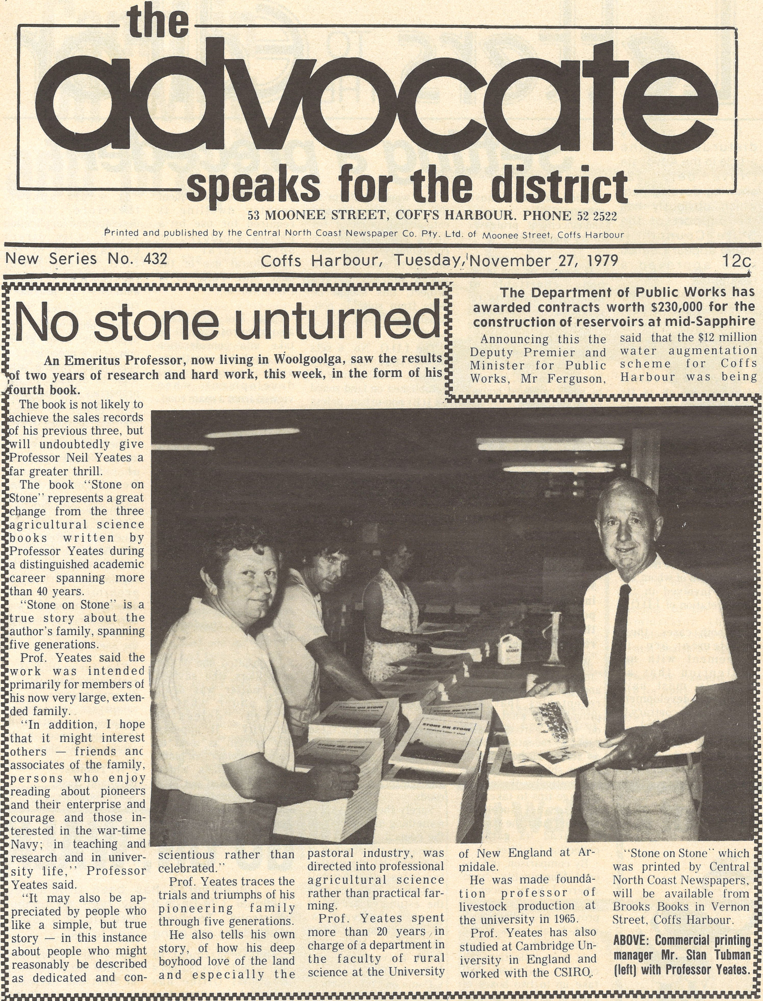 No stone unturned
The Advocate, 27 November 1979, p.1