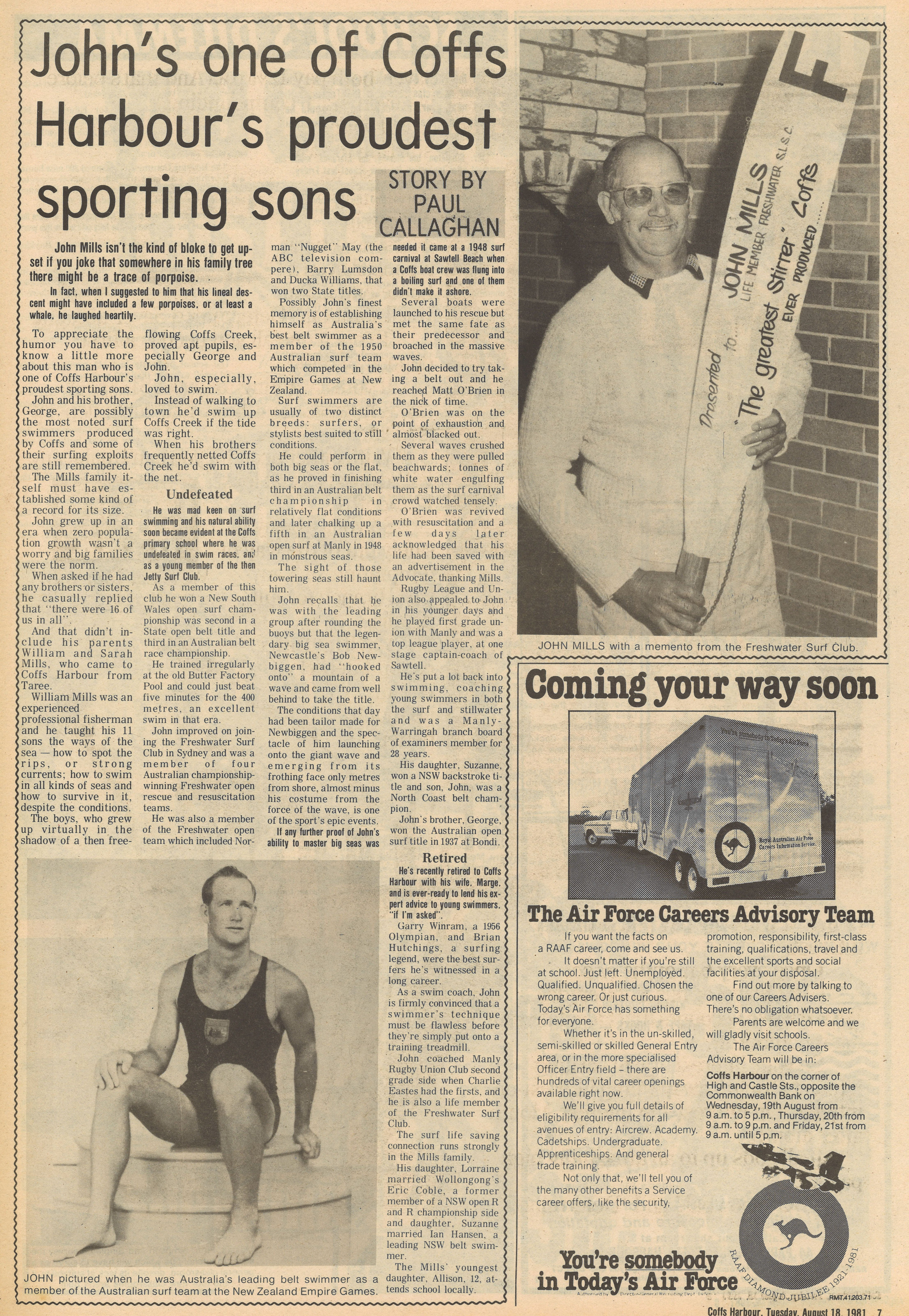 John's one of Coffs Harbour's proudest sporting sons
Coffs Harbour Advocate
18 August 1981, p.7