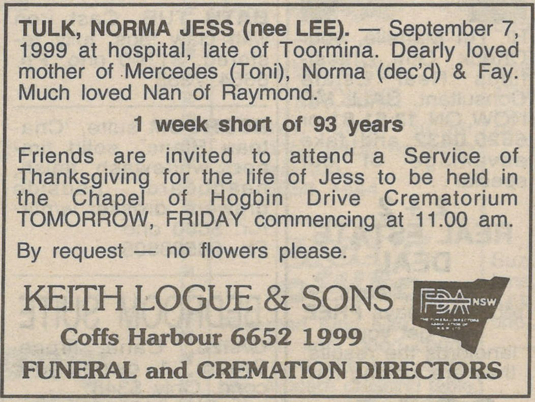 Coffs Coast Advocate, 9 September 1999, p.13